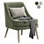 Kora Upholstered Side Chair 3D model small image 2