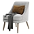 Kora Upholstered Side Chair 3D model small image 4