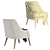 Kora Upholstered Side Chair 3D model small image 5