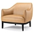 Elegant Potocco Blossom Armchair 3D model small image 2