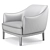 Elegant Potocco Blossom Armchair 3D model small image 6
