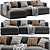 Flexform Barret Chaise Longue Sofa: 2015 3D model small image 4