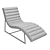 Bardot Stainless Steel Chaise Lounge 3D model small image 3