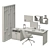 Modern Home Office Furniture Set 3D model small image 3