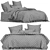 Tufted Iris Natural Quilt Cover 3D model small image 4