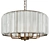 Embossed Glass Chandelier - Sleek Elegance 3D model small image 1