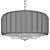 Embossed Glass Chandelier - Sleek Elegance 3D model small image 2