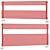 Cordivari KATIA VX Wide Towel Rail 3D model small image 1