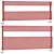 Cordivari KATIA VX Wide Towel Rail 3D model small image 2