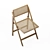 Zara Home RATTAN Hybrid Folding Chair 3D model small image 3