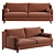 Modern Chic Polo Sofa Club 3D model small image 1