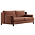 Modern Chic Polo Sofa Club 3D model small image 2