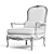 Luis XV Armchair 3D Scan 3D model small image 2