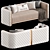 Elegant 3D Rose Sofa Set 3D model small image 3