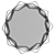 Star Wall Mirror in Gold 3D model small image 1