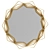 Star Wall Mirror in Gold 3D model small image 2