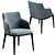 Modern Round Form Chair and Table 3D model small image 2