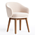 Sleek Wayne Arm Dining Chair 3D model small image 1