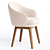 Sleek Wayne Arm Dining Chair 3D model small image 2
