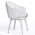 Sleek Wayne Arm Dining Chair 3D model small image 3