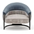 Elegant Grace Armchair with Dual Finish 3D model small image 2