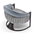Elegant Grace Armchair with Dual Finish 3D model small image 4