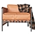 Modern Chic Designer Armchair with Vinyl Webbing 3D model small image 2