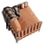Modern Chic Designer Armchair with Vinyl Webbing 3D model small image 4