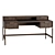 Oak Texture Writing Desk 3D model small image 2