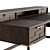 Oak Texture Writing Desk 3D model small image 5