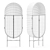 Retro Oval Cabinet by HK Living 3D model small image 2
