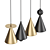 Brass Cone LED Pendant Light 3D model small image 2