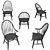 Vintage Black Windsor Armchair 3D model small image 5