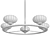 Elegant 6-Light Pim Chandelier 3D model small image 2