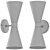 Elegant Modern Black Metal Bathroom Sconce 3D model small image 2