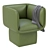 Luxury Leather Armchair Asset 3D model small image 3