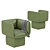 Luxury Leather Armchair Asset 3D model small image 4