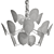 Elegant Akira Chandelier Lighting Fixture 3D model small image 3