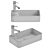 Modern White Ceramic Countertop Basin 3D model small image 2