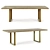 Luxury Gold Wood Dining Table 3D model small image 1