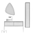 VivoMobili Loft Collection Furniture 3D model small image 2