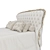 Handcrafted Bed Nicole Customizable 3D model small image 3