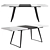 Folding Vermont White Dining Table 3D model small image 1