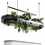 Modern Cafe Counter Plant Decor 3D model small image 2