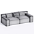 Convertible Sofa Bed Cube Exclusive 3D model small image 2