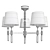 Elegant Ramona White Chandelier 3D model small image 2