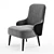 Magnus Modern Grey Armchair 3D model small image 3