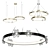 Floral LED Chandelier Camilia Black 3D model small image 1