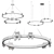 Floral LED Chandelier Camilia Black 3D model small image 3