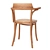 Elegant Ematy Wooden Chair 3D model small image 3